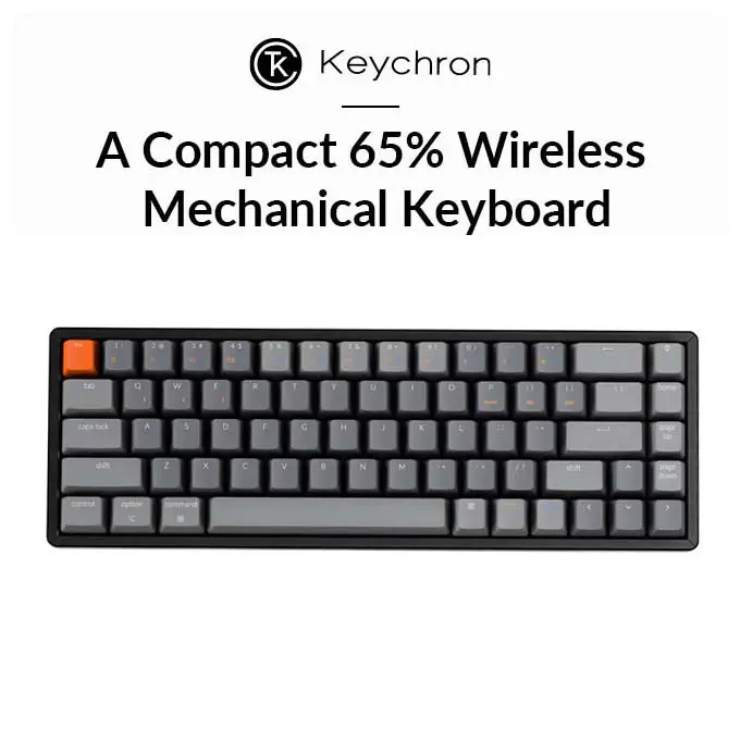 Bàn phím cơ Keychron K6 bluetooth case Nhôm HotSwap Led RGB 16