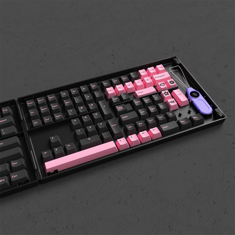 AKKO Keycap set – Black Pink (PBT Double-Shot/Cherry profile/229 nút) 5