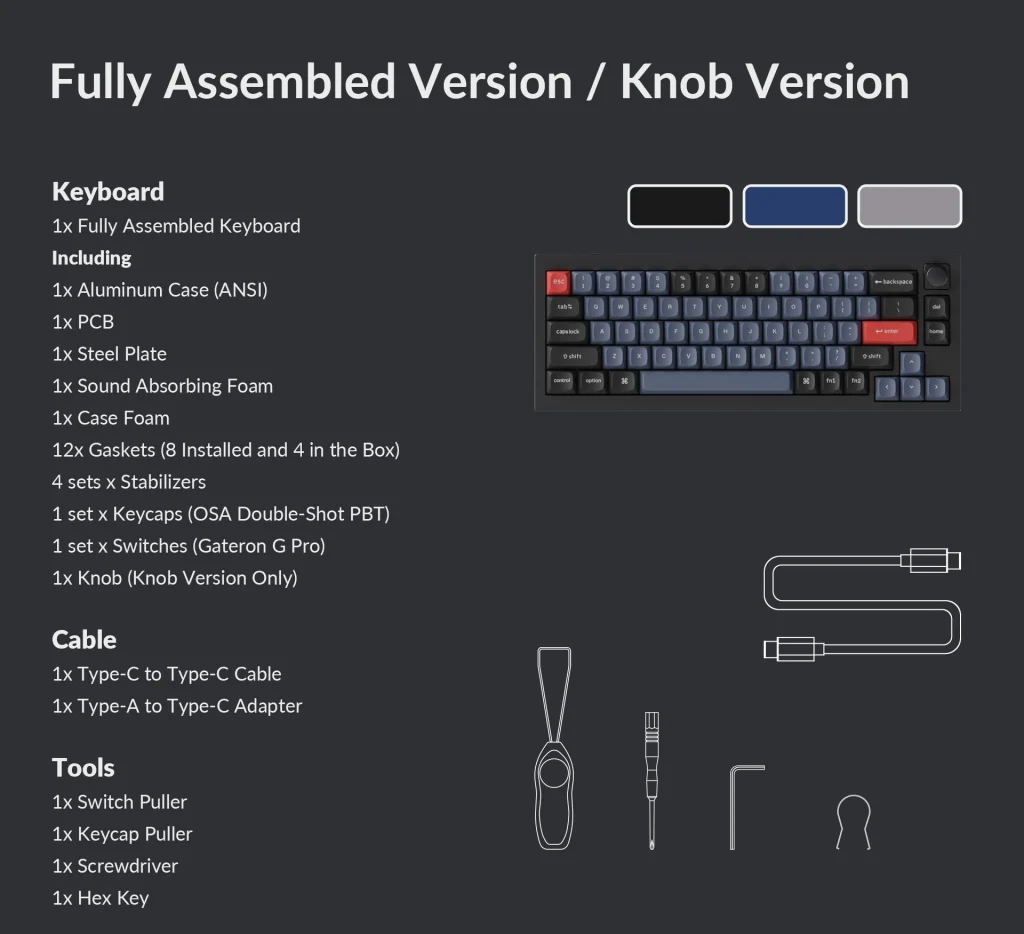 keychron q2 65 custom mechanical keyboard knob version 1640600481540