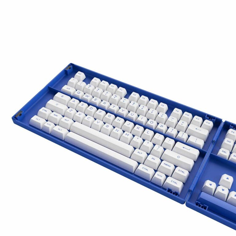 AKKO Keycap set – Blue on White (PBT Double-Shot/ASA profile/197 nút) 6