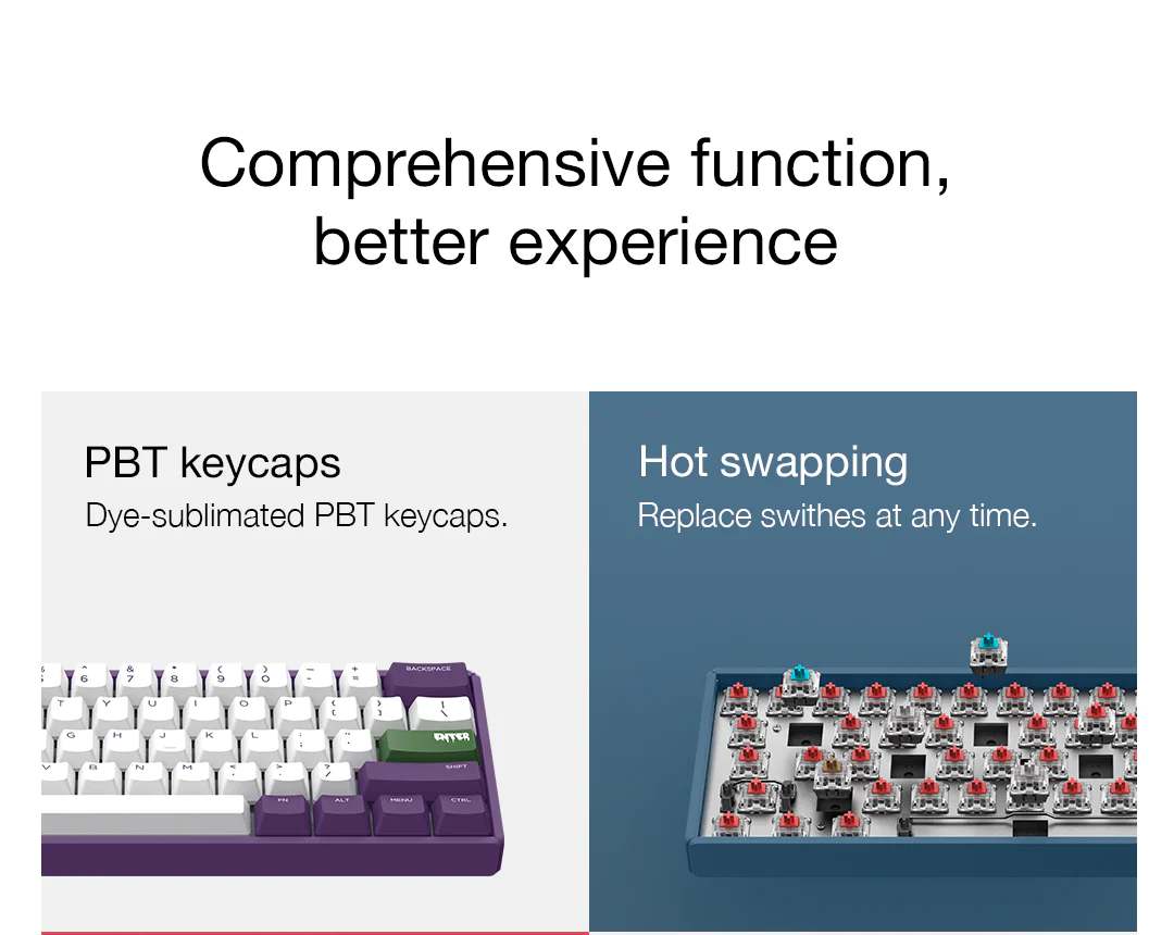 Bàn phím cơ IQUNIX F60-2020 60% Hot-swappable Mechanical Keyboard 15