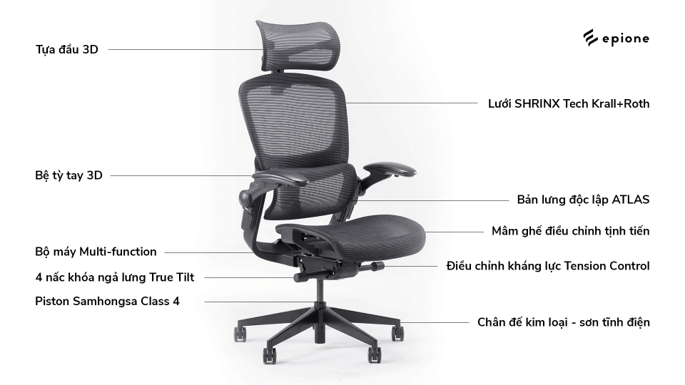 Ghế công thái học Epione Easy Chair 2.0 23